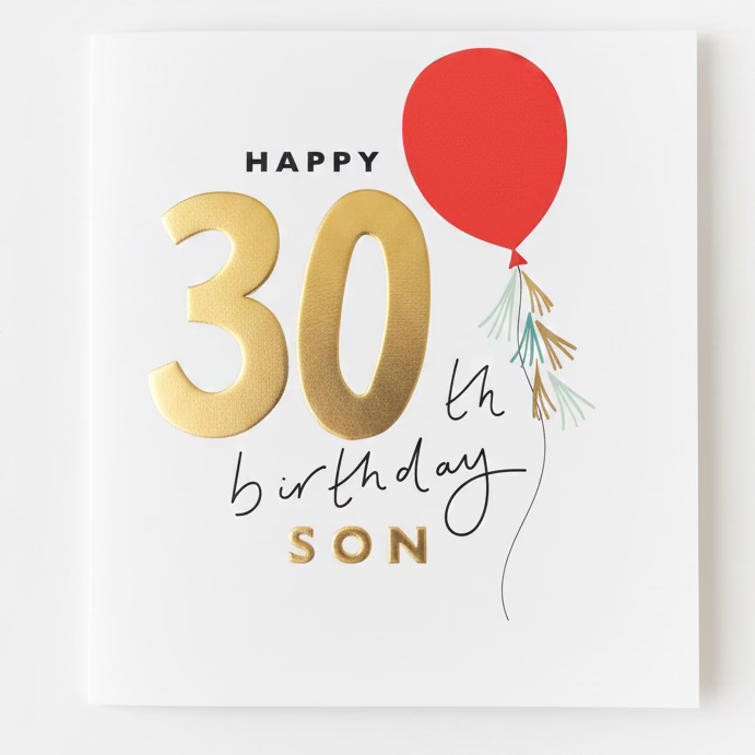 Happy 30th Birthday Son Card