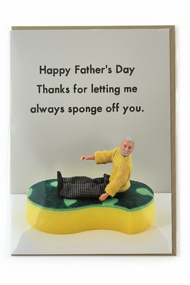 Happy Fathers Day Sponge Card