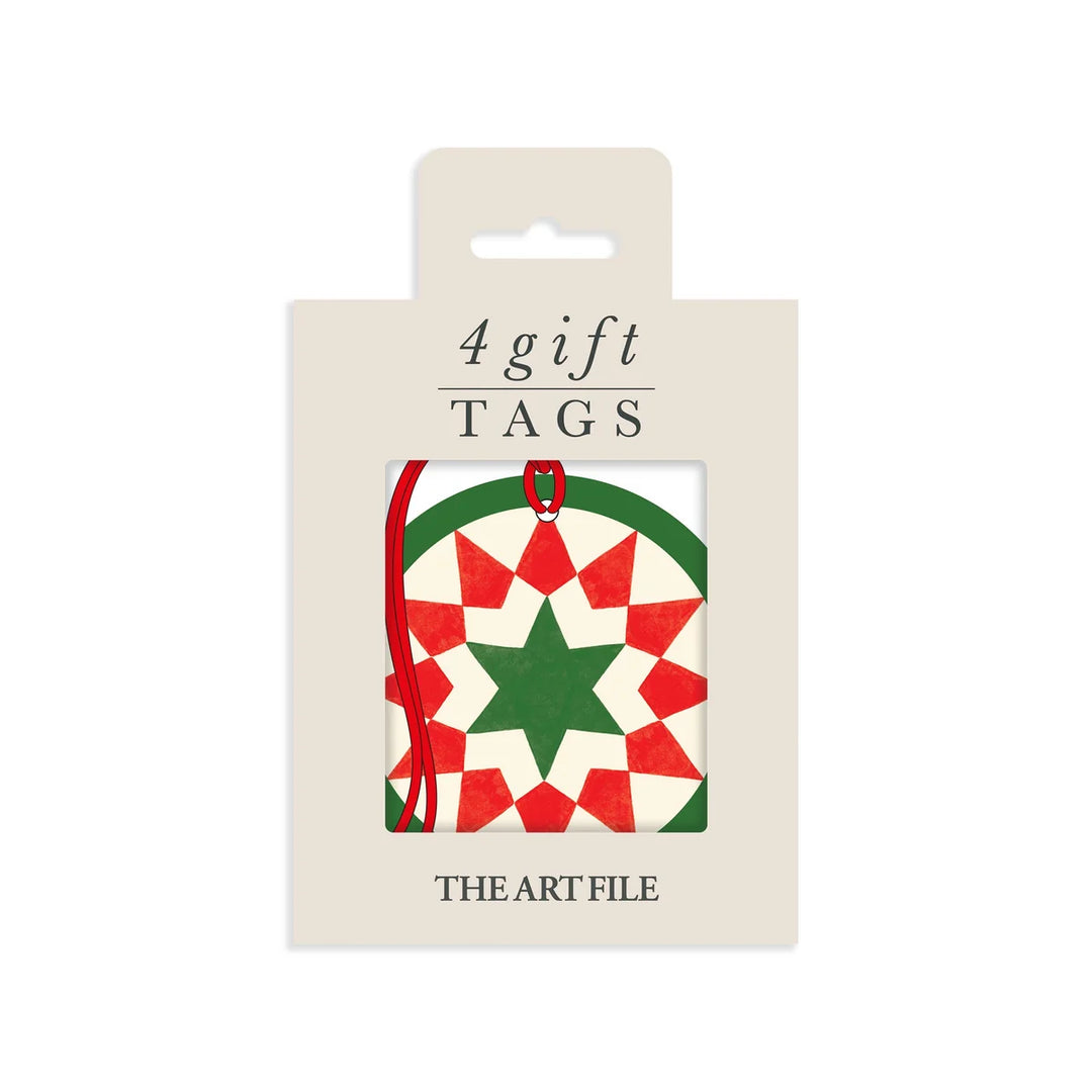 Geometric Star Gift Tags - Pack of 4