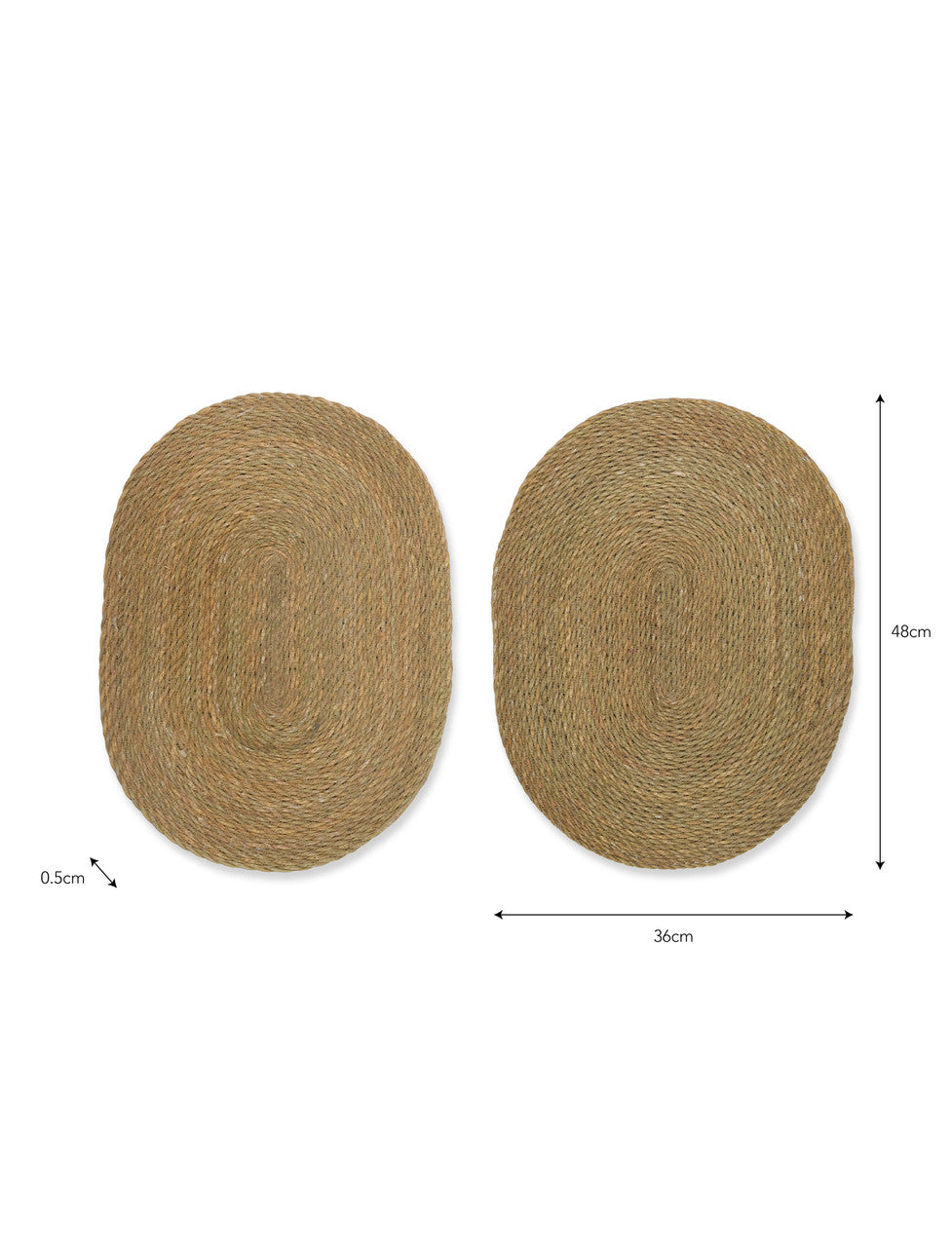 Pair of Jute table mats from Garden Trading, featuring natural woven jute design for dining or outdoor table decor.