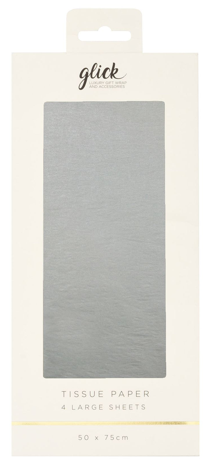 Glick Tissue Plain Silver by Cornucopia Home and Gift, elegant silver tissue holder with a sleek, modern design.