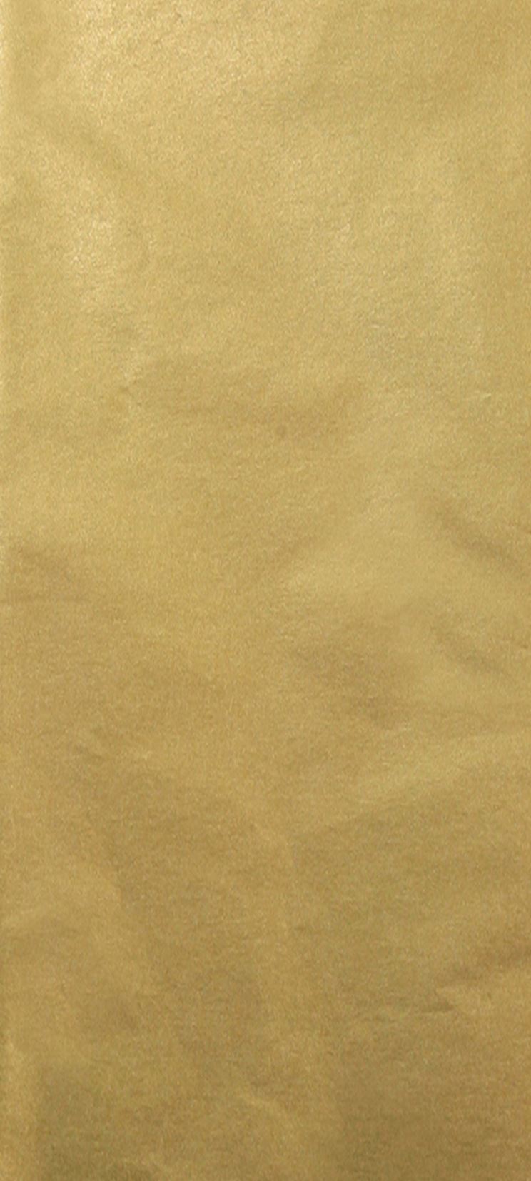 Plain gold tissue paper from Glick by Cornucopia Home and Gift, neatly folded and ready for gift wrapping or craft projects.