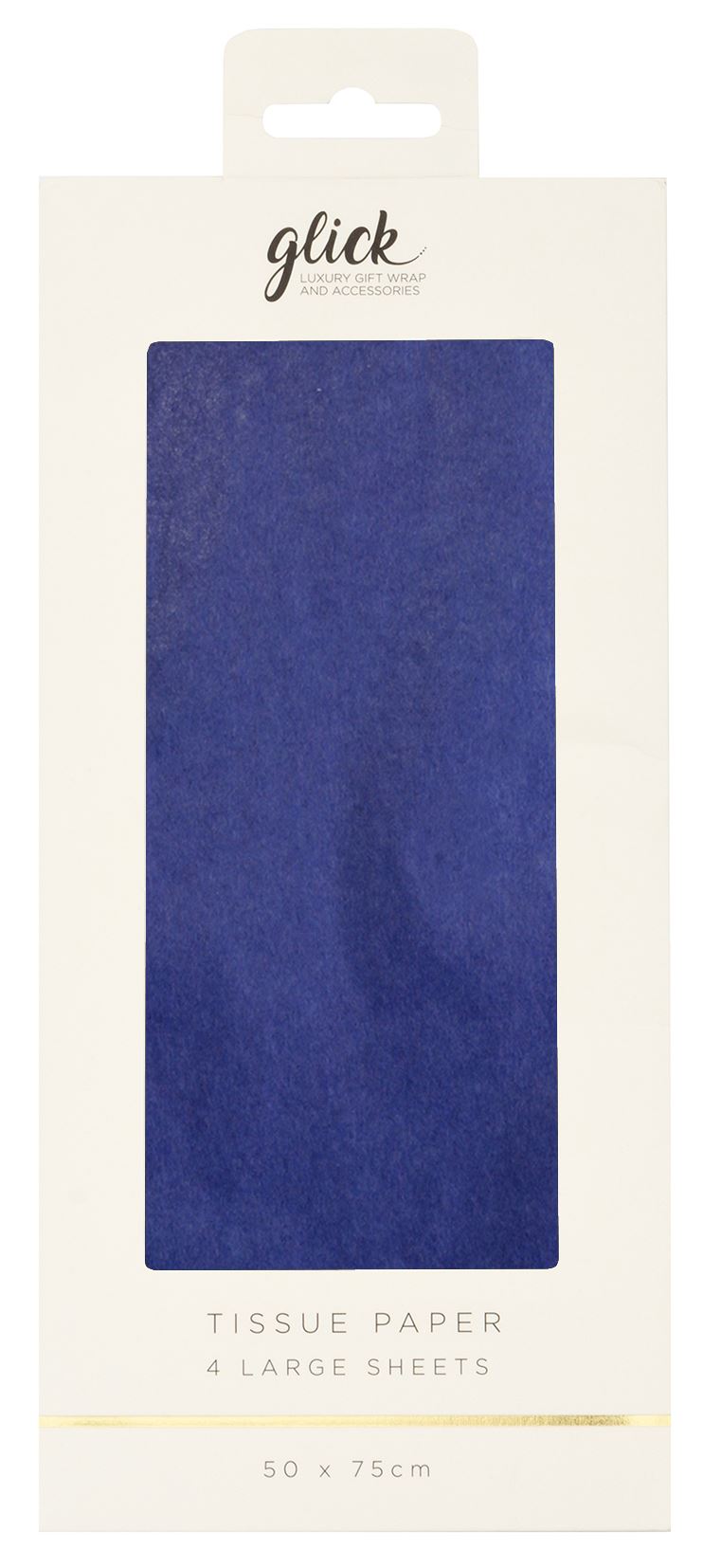 Glick Tissue Plain Reflex Blue from Cornucopia Home and Gift, featuring a blue reflex tissue paper sheet.