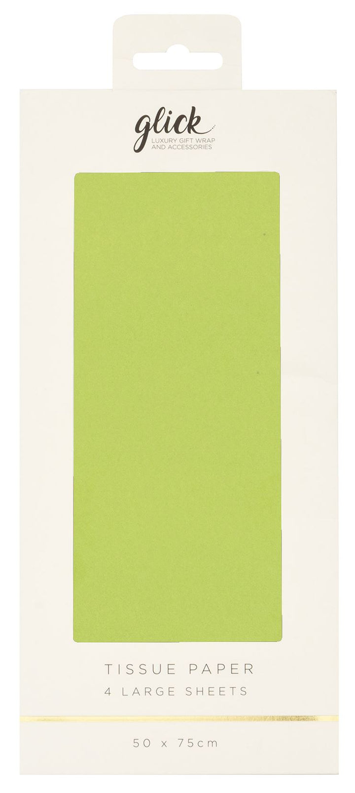 Glick Lime Tissue Paper by Cornucopia Home and Gift, vibrant green wrapping tissue for gift wrapping or decorating.