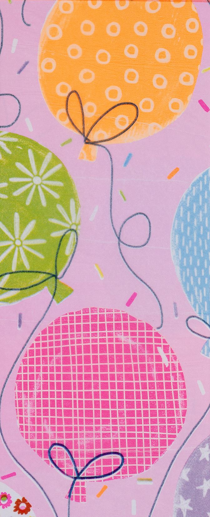 Big Balloon Patterned Tissue Paper - Pink