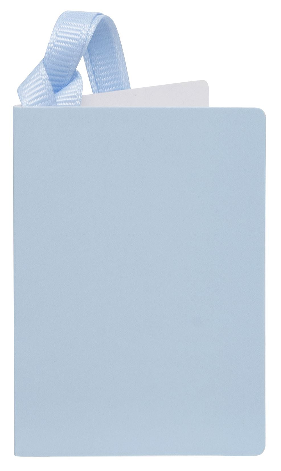 Baby blue Glick gift tag by Cornucopia Home and Gift featuring a decorative design on a white background.
