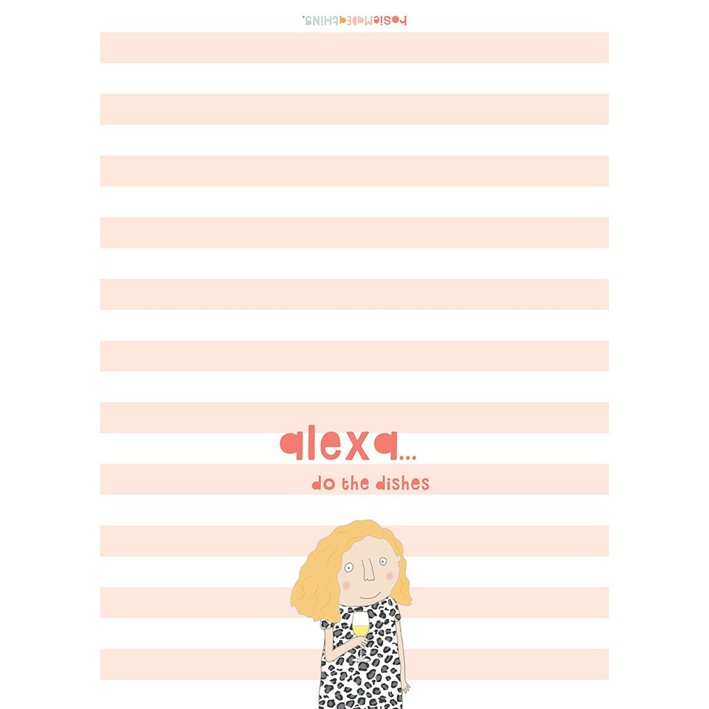 Rosemary-themed Alexa Dishes Tea Towel by Rosie Made a Thing for Cornucopia Home and Gift, featuring colorful floral designs.