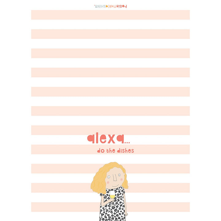 Rosemary-themed Alexa Dishes Tea Towel by Rosie Made a Thing for Cornucopia Home and Gift, featuring colorful floral designs.