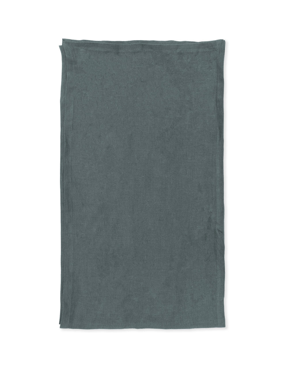 Charcoal linen table runner from Garden Trading by Cornucopia Home and Gift, shown on a dining table.