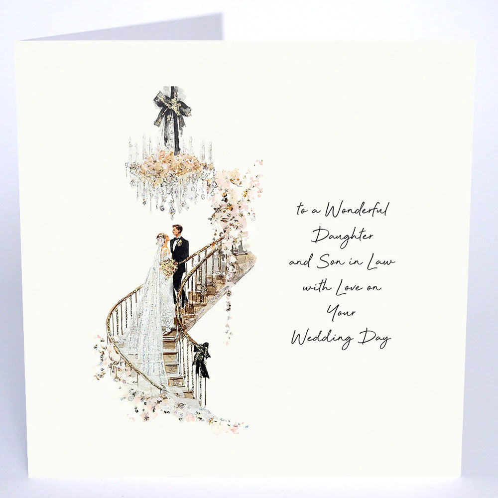 To A Wonderful Daughter And Son In Law With Love On Your Wedding Day Card