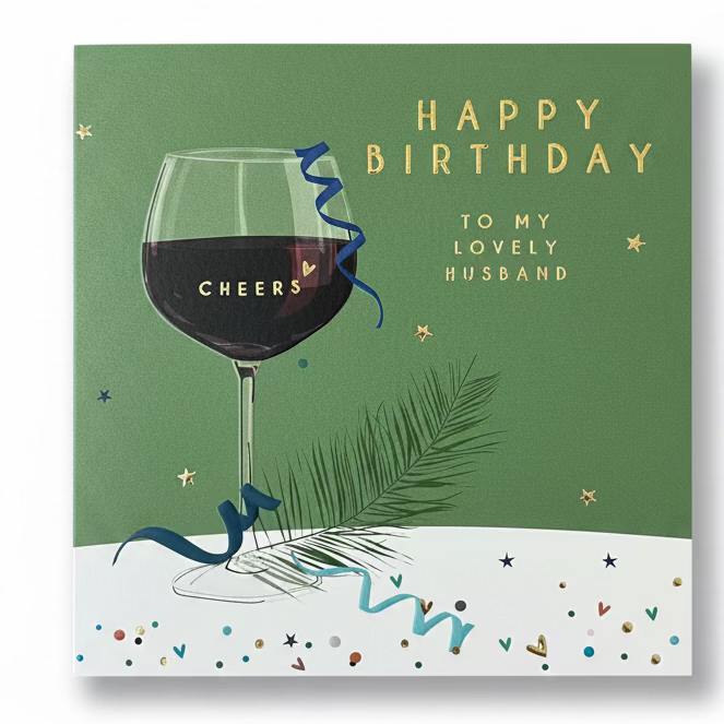 Happy Birthday to My Lovely Husband Card - Cheers