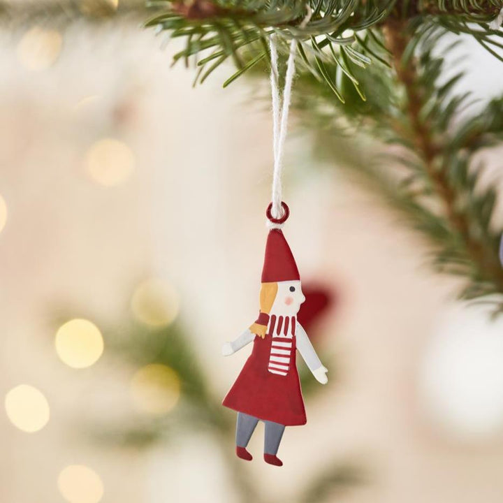 IB Laursen Santa’s Helpers 2 Assorted Christmas decorations by Cornucopia Home and Gift, featuring festive holiday figures.