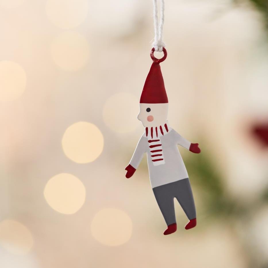 IB Laursen Santa’s Helpers 2 Assorted Christmas decorations by Cornucopia Home and Gift, featuring festive holiday figures.