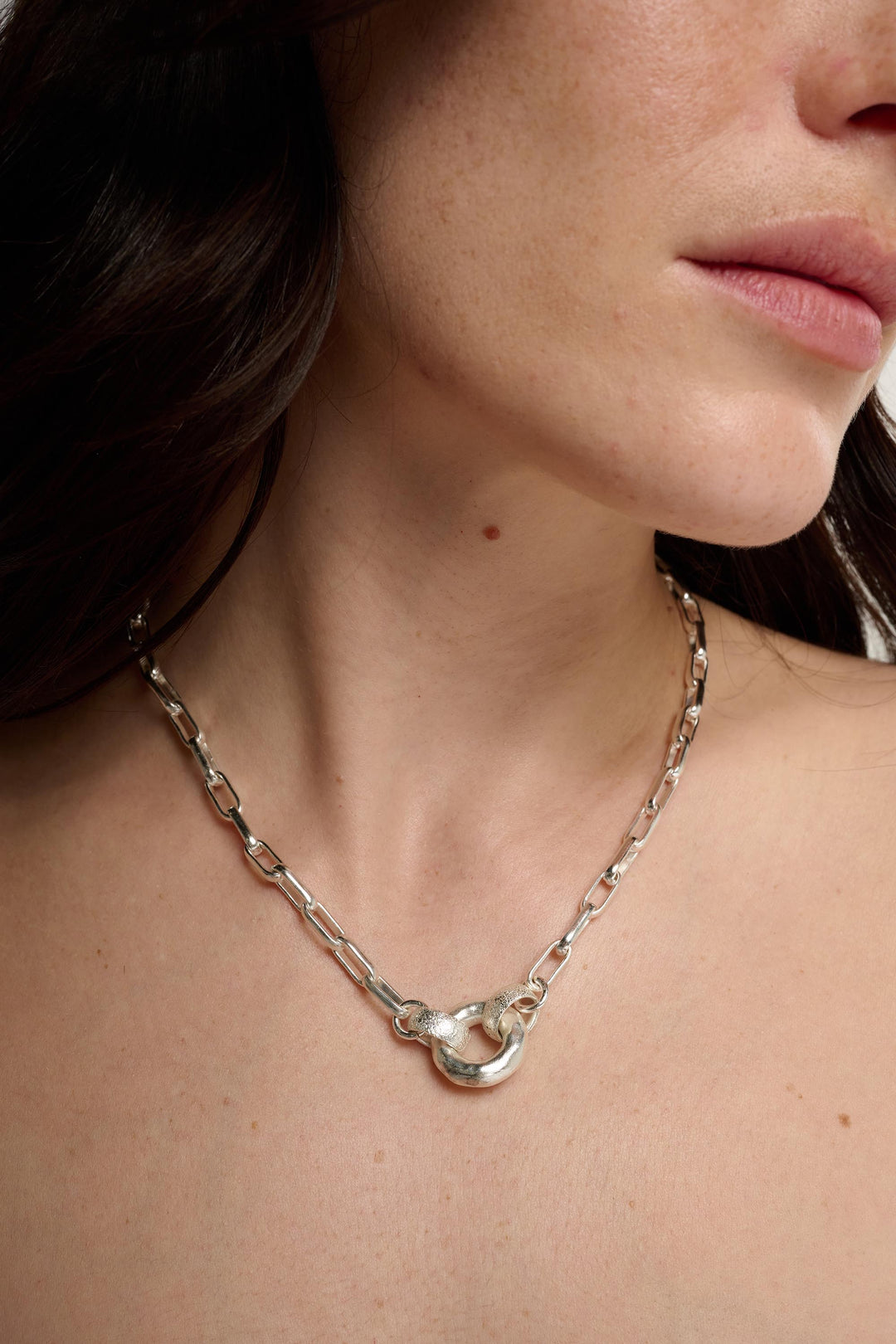 Ebb Interlocked Pendant Necklace - Silver