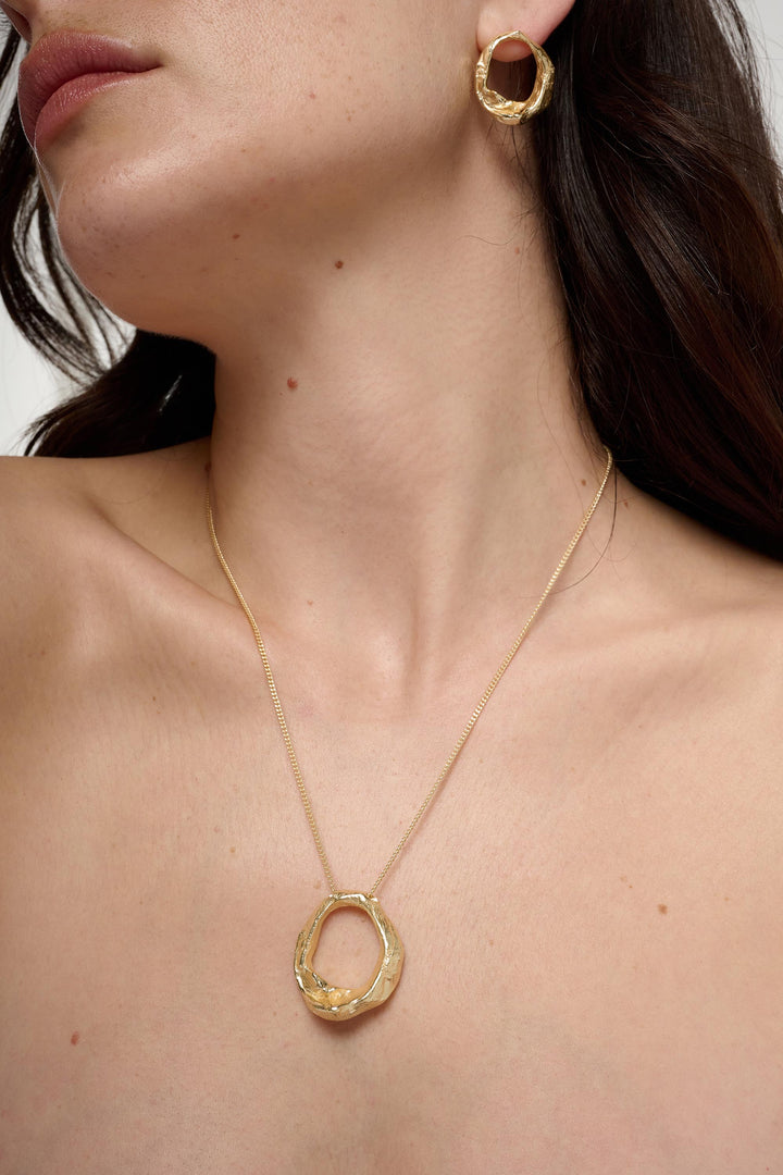 Forge Gold Organic Pendant Necklace