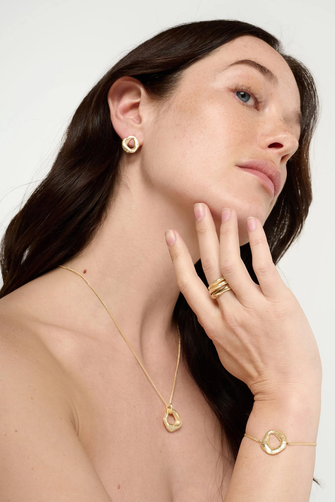 Delta Gold Open Pendant Necklace