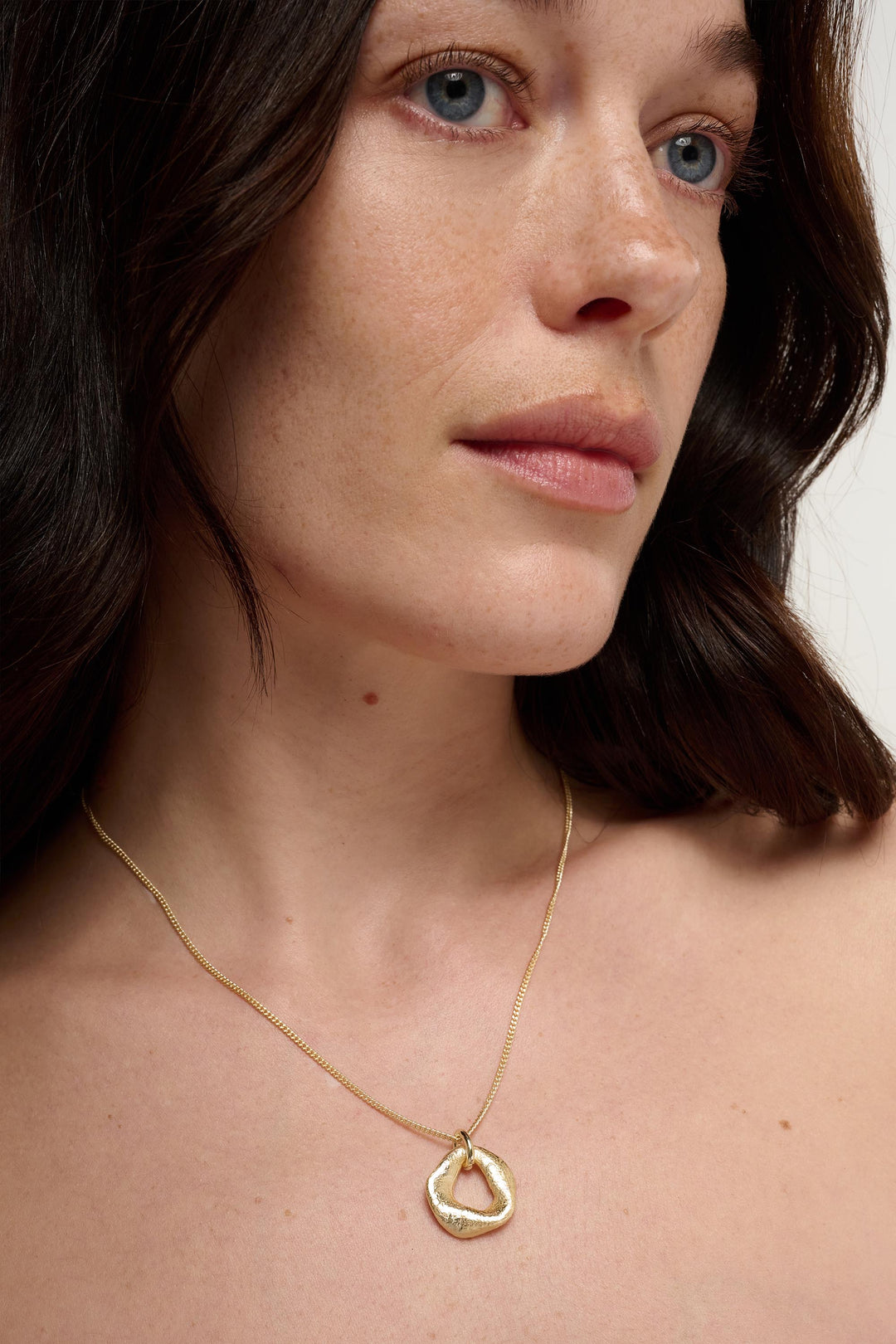 Delta Gold Open Pendant Necklace