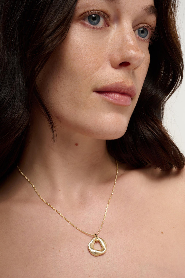 Delta Gold Open Pendant Necklace