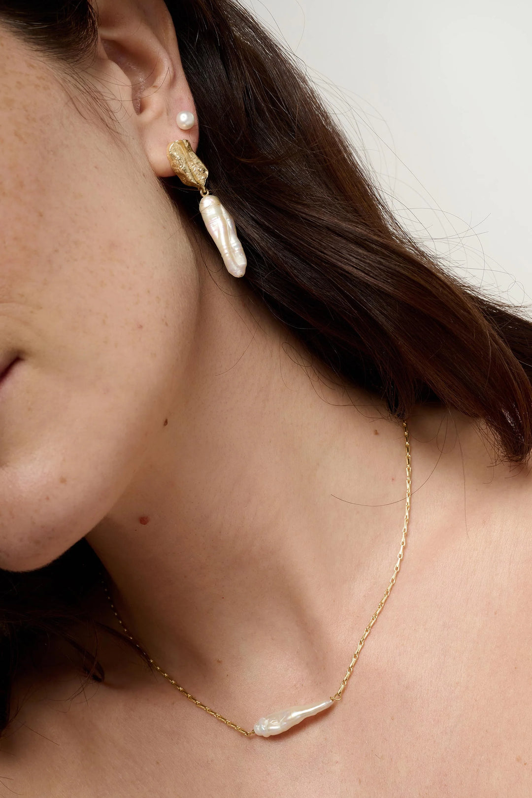 Grace Gold Freshwater Pearl Pendant Necklace