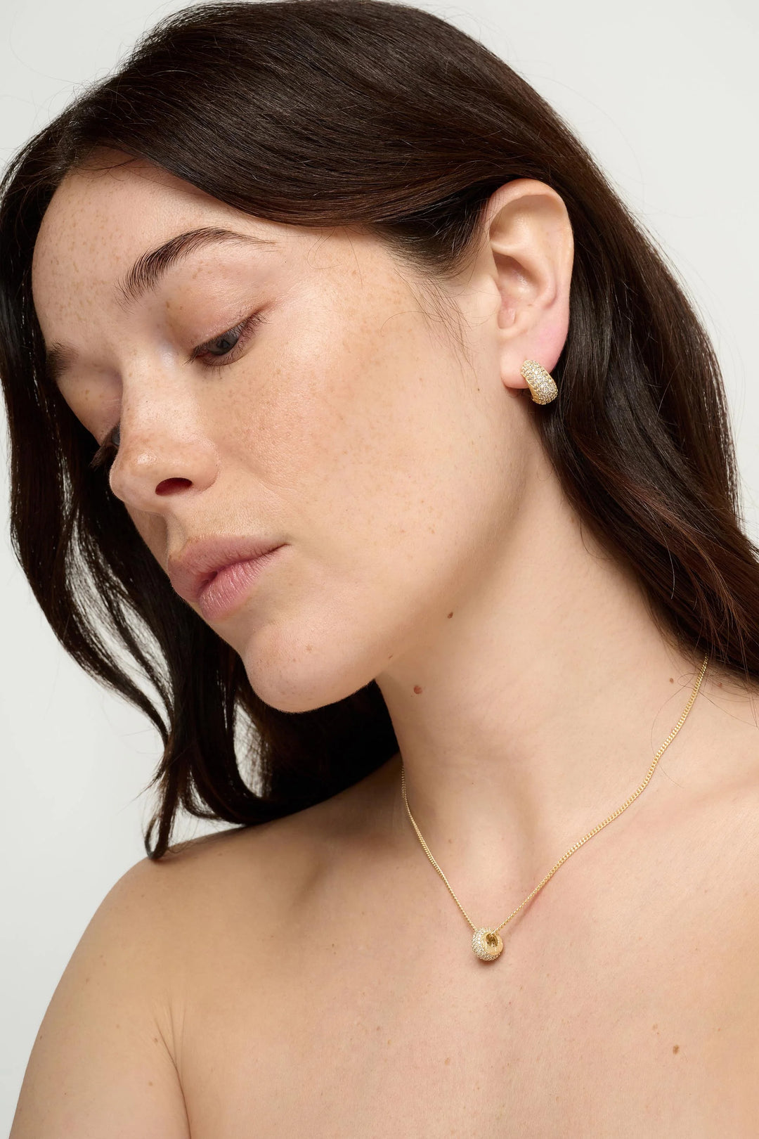 Glint Gold Pavé Pendant Necklace