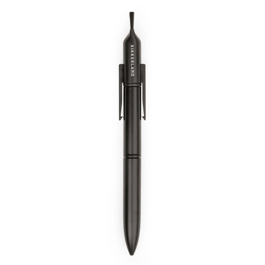 White Kikkerland Tidy Tech Pen by Cornucopia Home and Gift on a plain background, showcasing its sleek design.