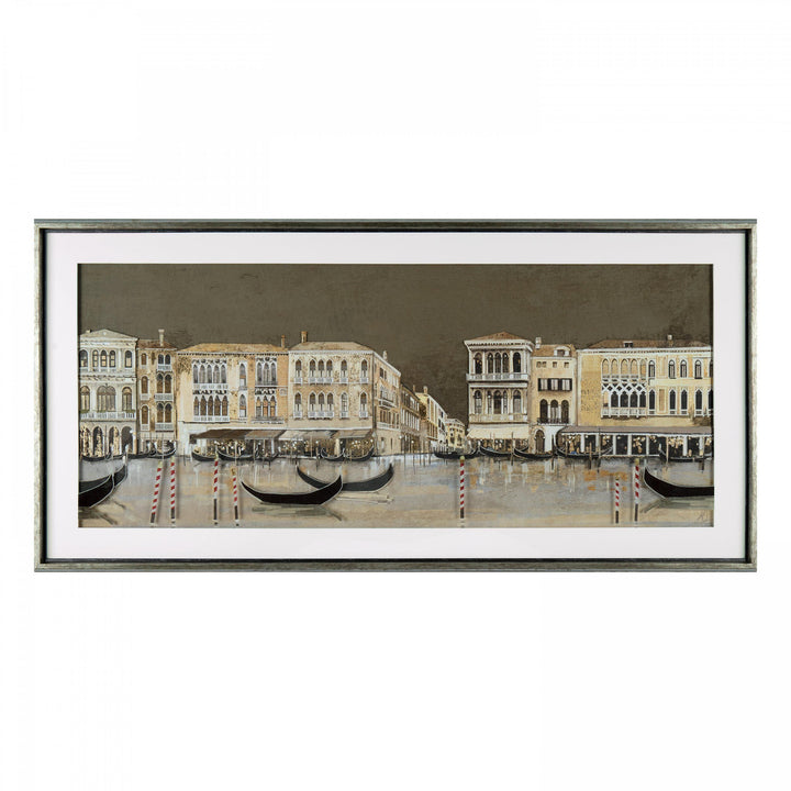 Venetian Nights artwork by Cornucopia Home and Gift, showcasing a vibrant, detailed scene of Venice at night.