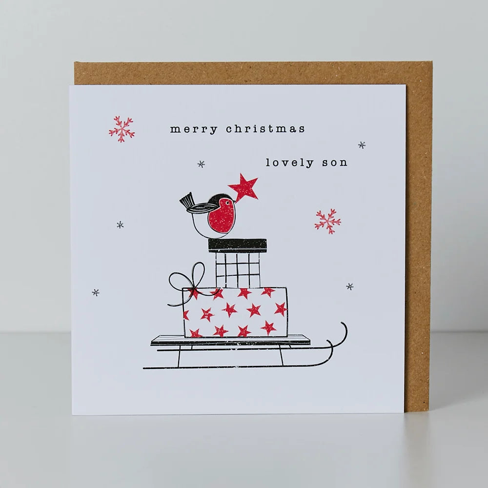 Merry Christmas Lovely Son Card - 130mm