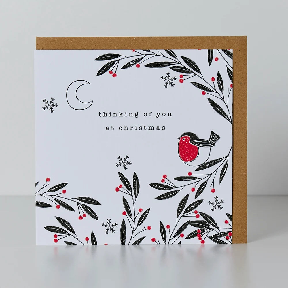 Thinking of You at Christmas Card - 130mm