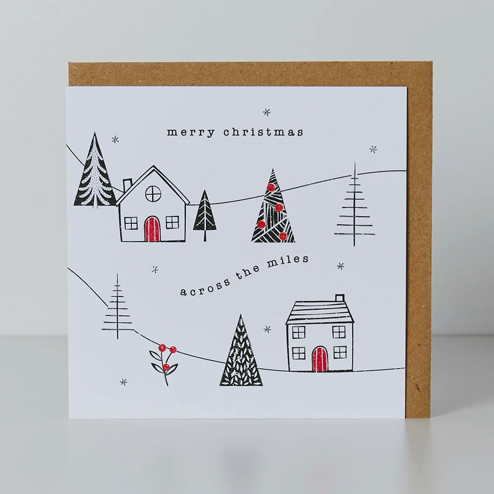 Merry Christmas Across the Miles Card - 130mm