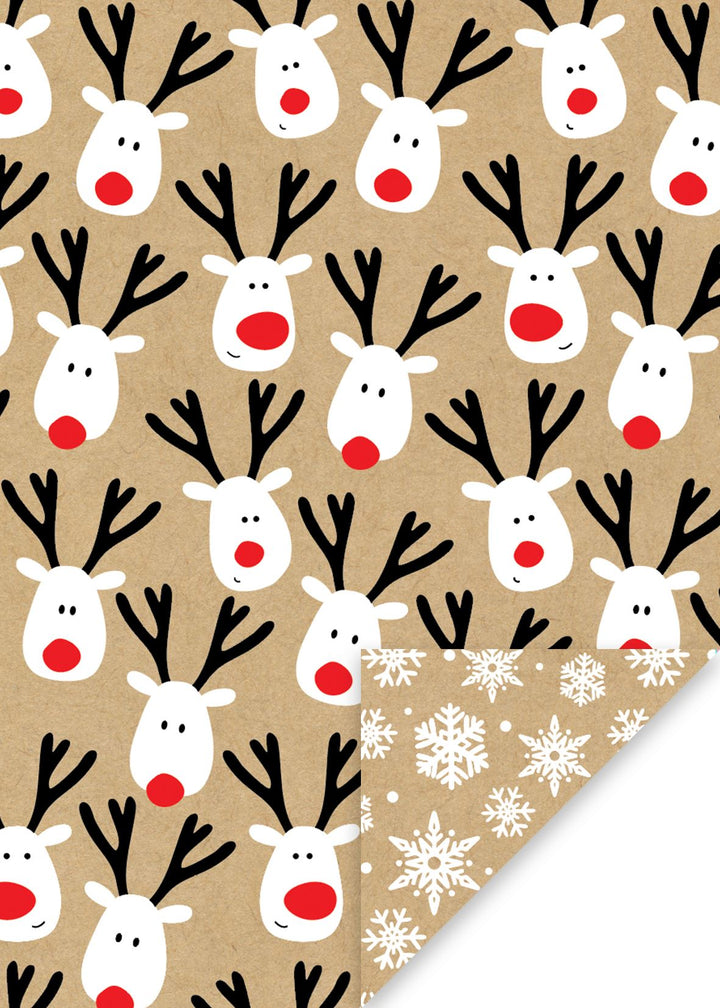 Reindeer Selfie Christmas Gift Wrap