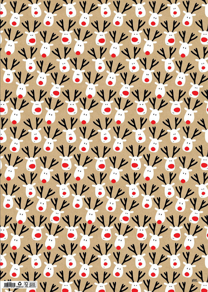 Reindeer Selfie Christmas Gift Wrap