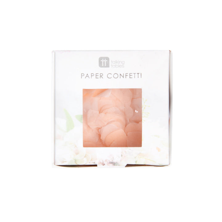 Biodegradable pastel confetti from Talking Tables, featuring soft pink, blue, and yellow paper confetti for celebrations.
