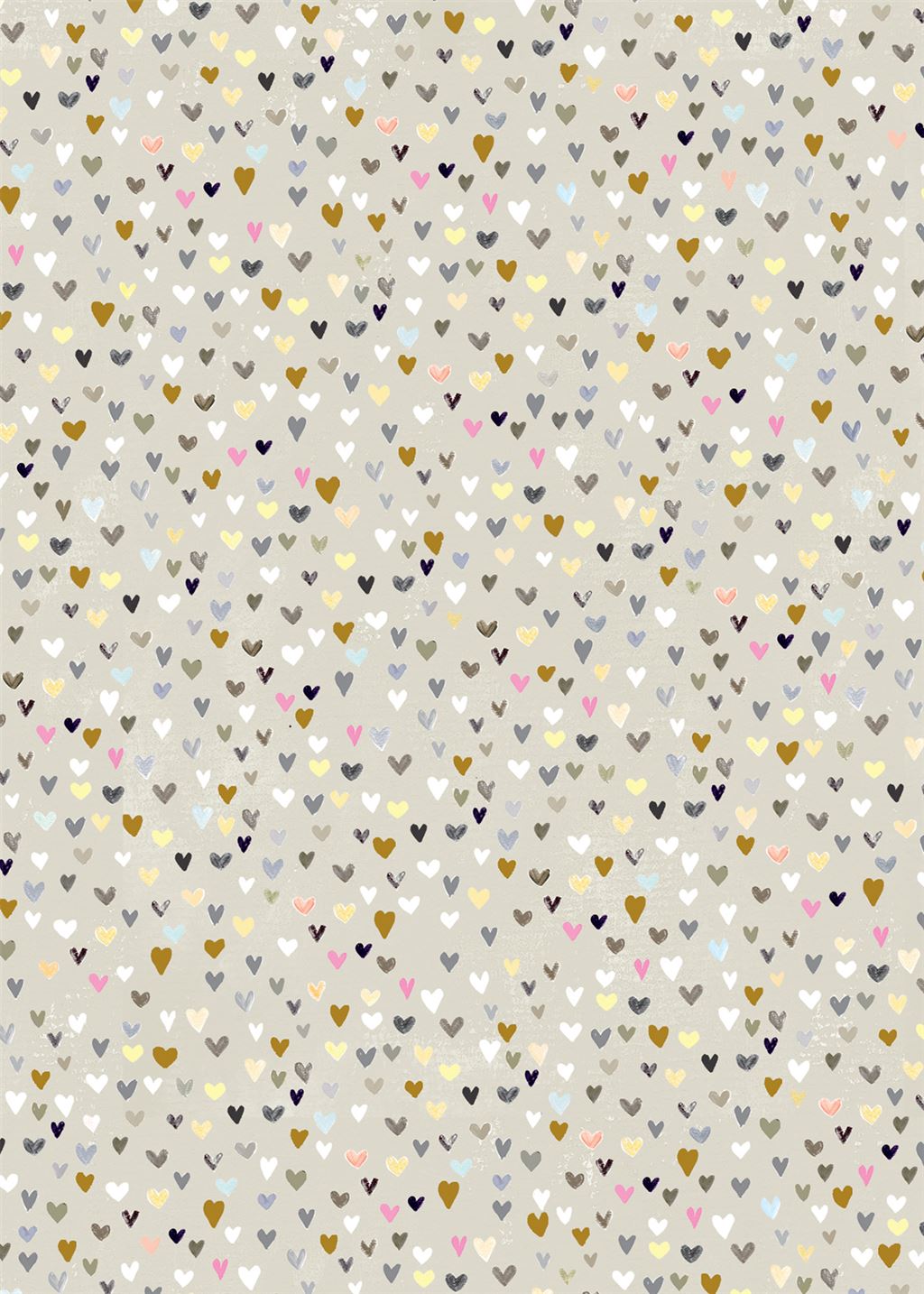 Glick PS Ditzy Hearts flat wrap by Cornucopia Worcester featuring a colorful, playful heart design on lightweight fabric