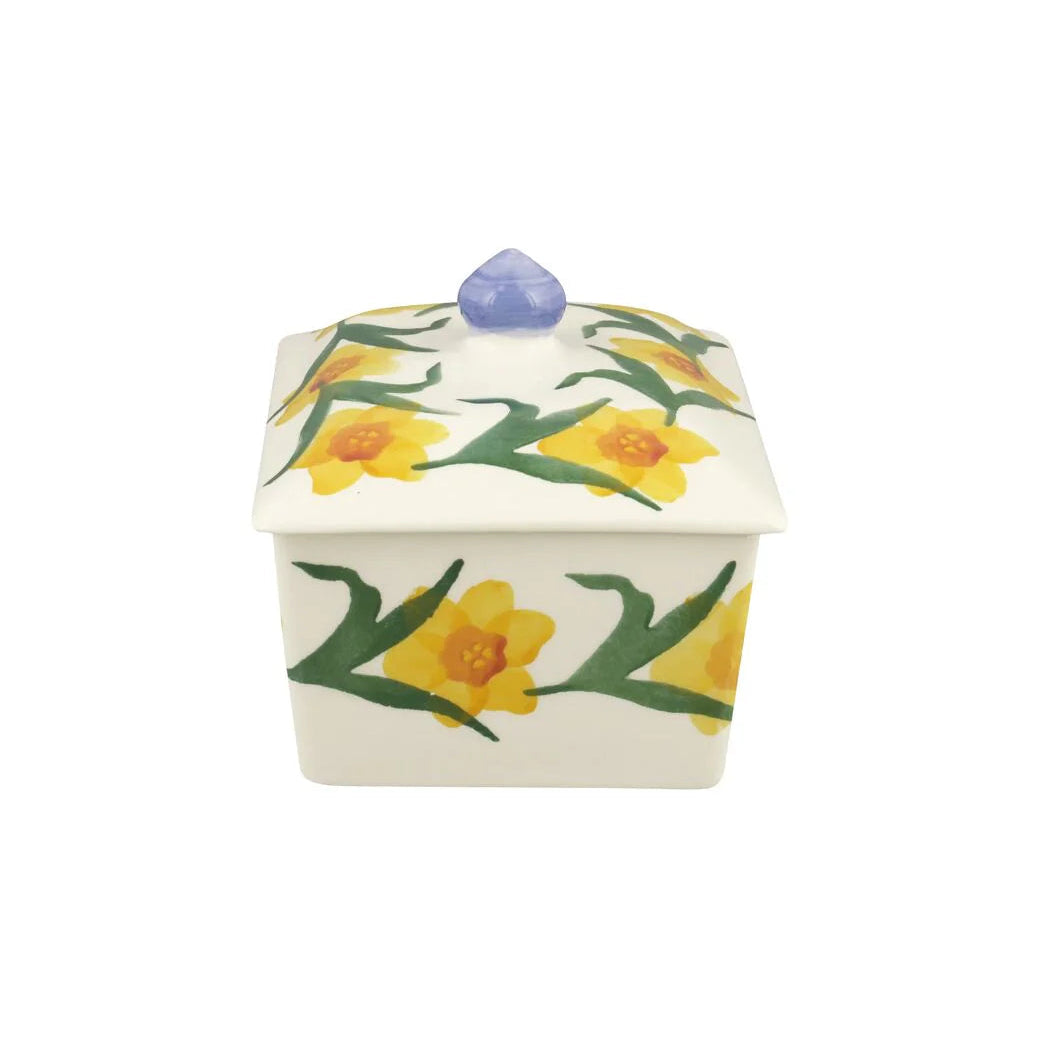 Emma Bridgewater Flowers Windblown Daffodils Small Butter Dish