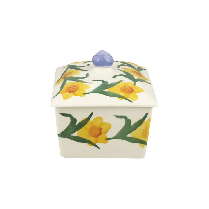 Emma Bridgewater Flowers Windblown Daffodils Small Butter Dish