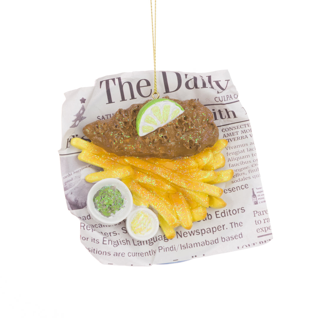 Colorful Fish &amp; Chips Decoration from Floralsilk Christmas 2025 by Cornucopia Home and Gift, featuring vibrant floral design.