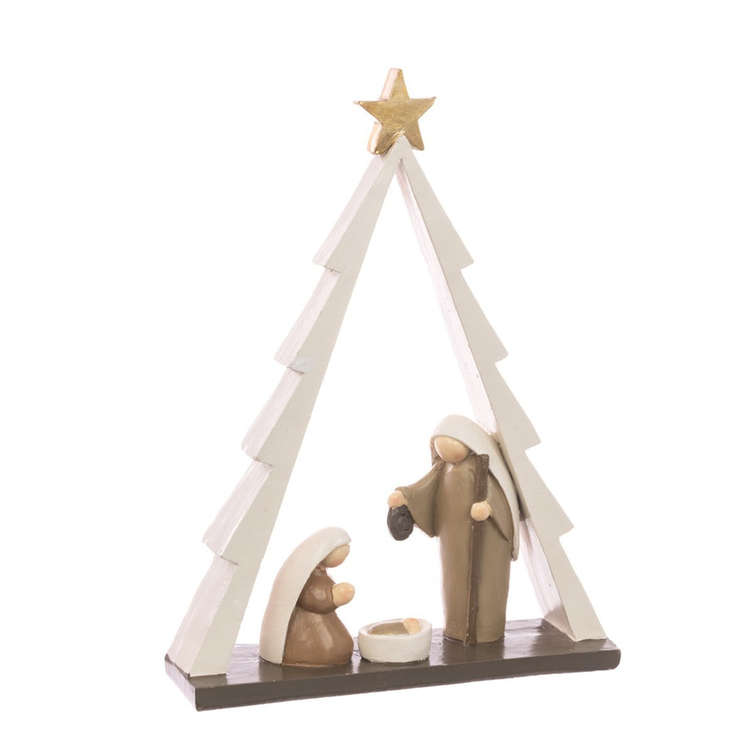 Resin Nativity Scene | 22cm Traditional Christmas Decoration | Floralsilk