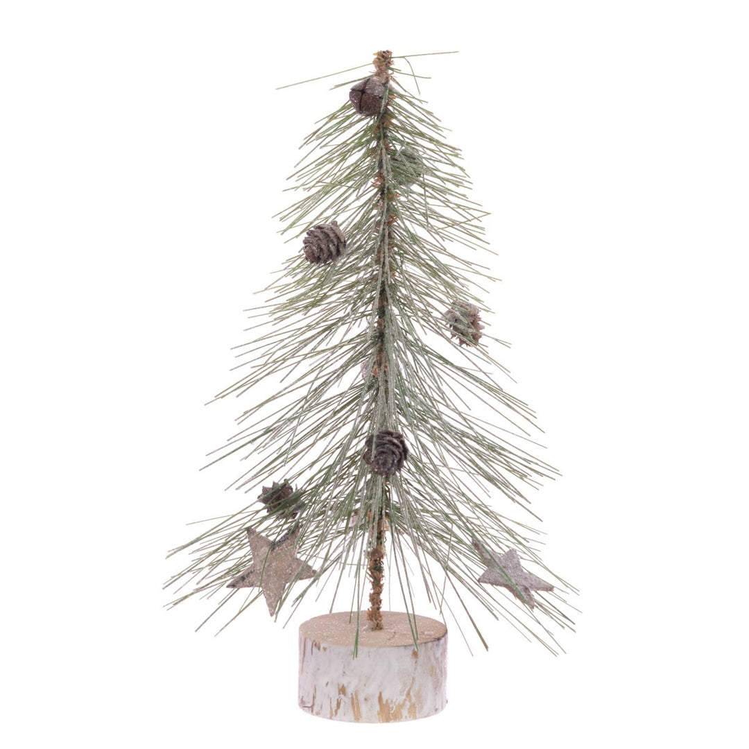 Frosted Pine Tree 27cm from Floralsilk Christmas 2025 by Cornucopia Home and Gift, showing a frosted pine branch with detailed needles.