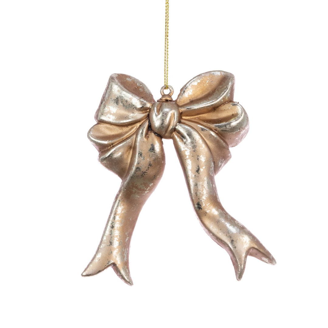 Champagne Bow Hanger | 11cm Christmas Tree Decoration | Floralsilk