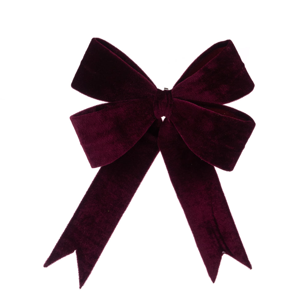Velvet wired bow, 35cm, in deep blue, from Floralsilk Christmas 2025 by Cornucopia Home and Gift, shown on a white background.