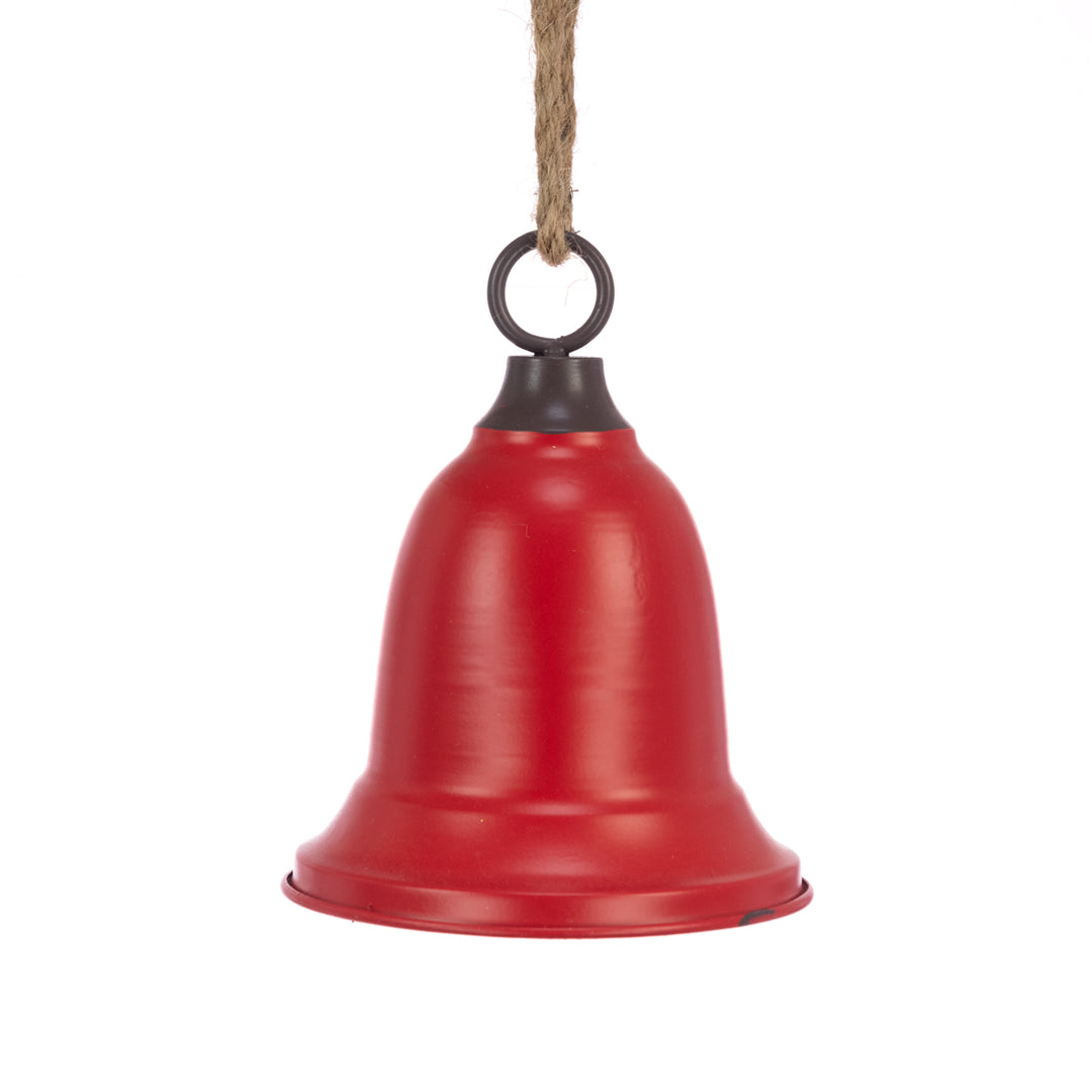 Red 20cm metal bell hanger from Floralsilk Christmas 2025 by Cornucopia Home and Gift, featuring a decorative bell design.