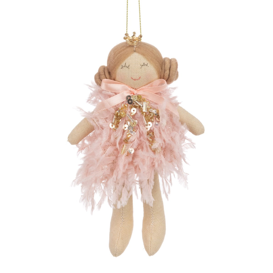 Little Girl Hanger | 16cm Pink Christmas Tree Decoration | Floralsilk