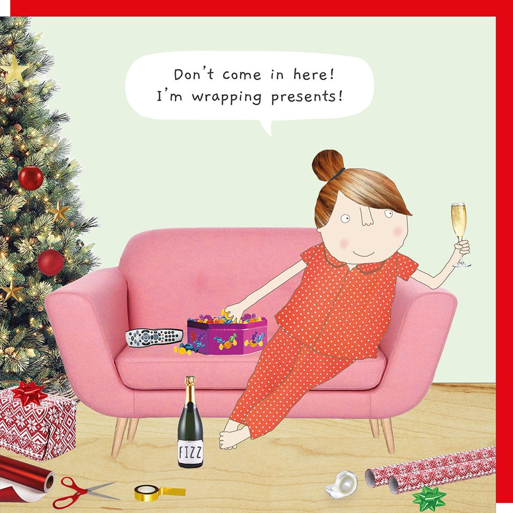 ‘I love a Christmas party. And by party, I mean watching The Holiday in my pyjamas’ Card