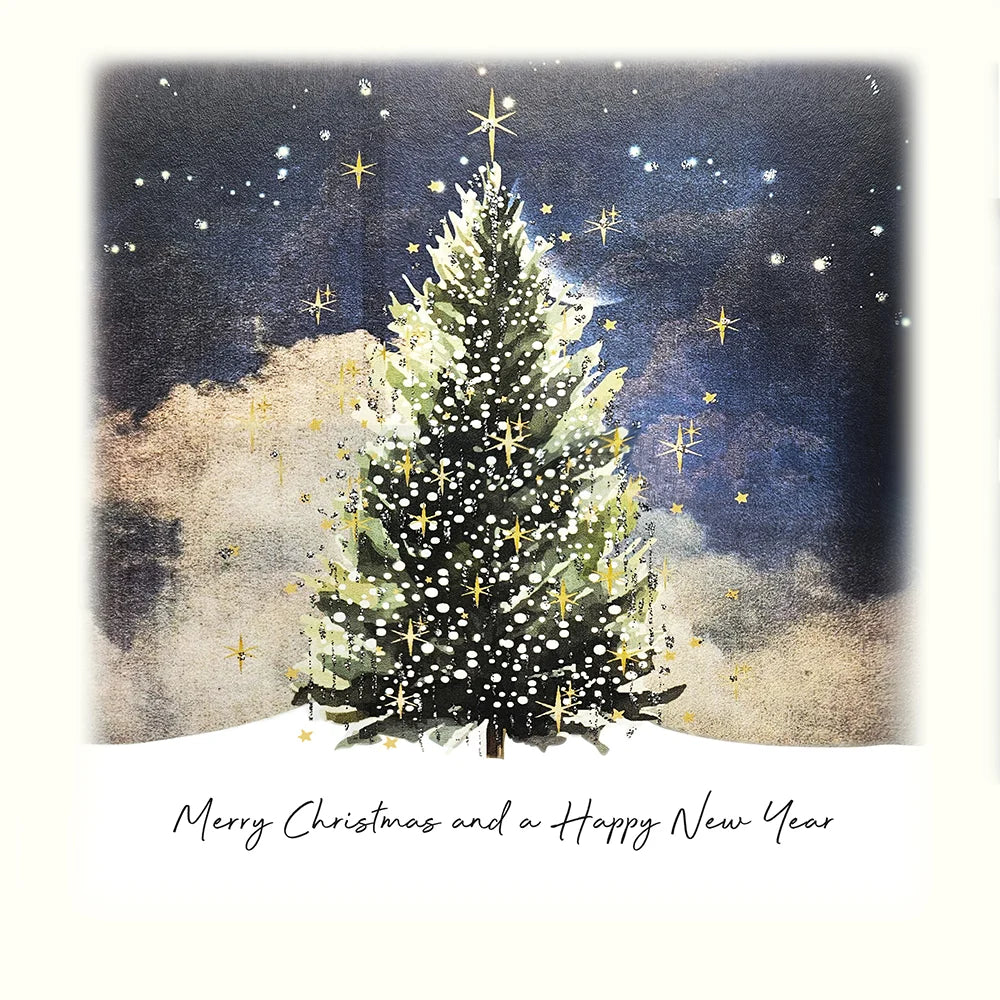 Merry Christmas and a Happy New Year Tree Card