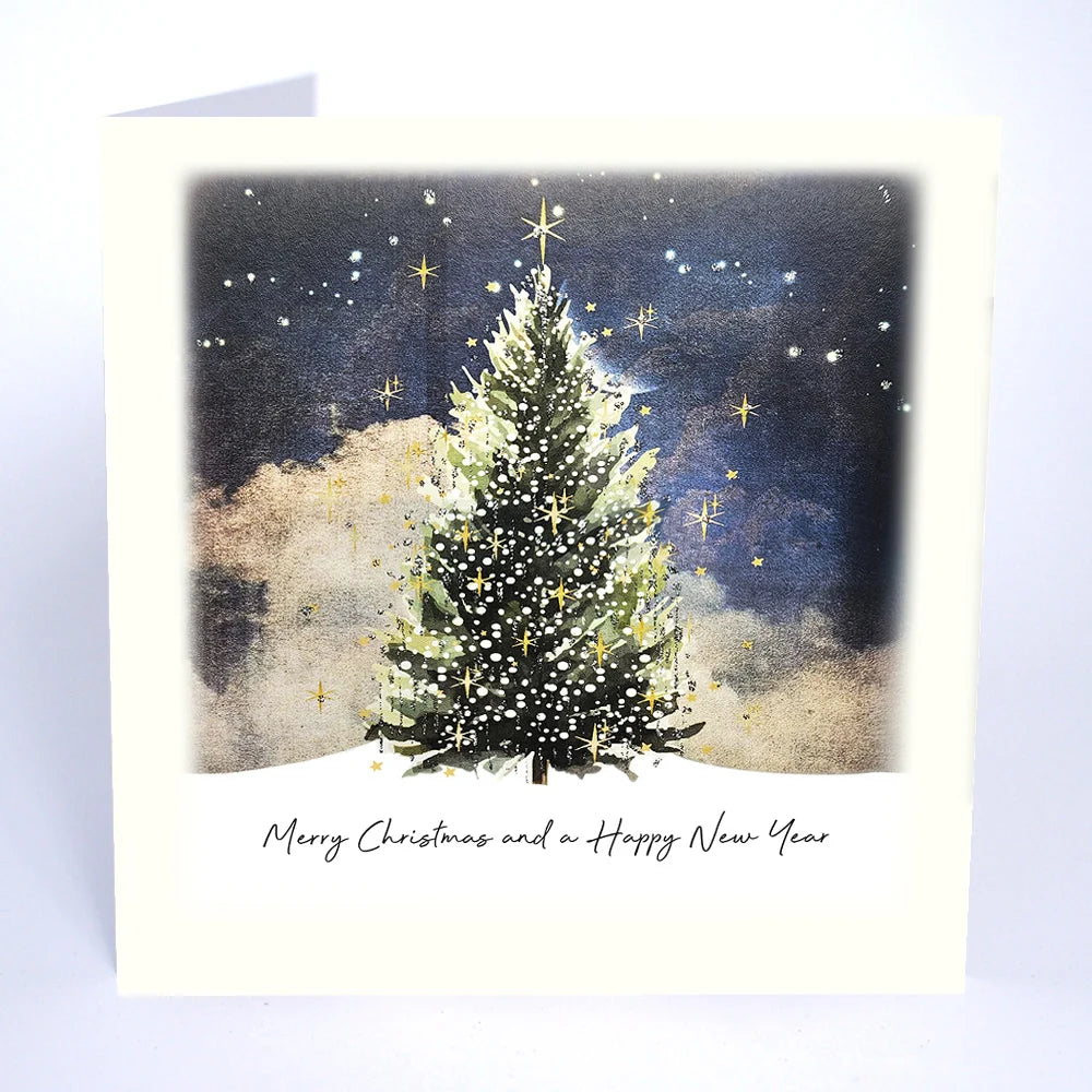 Merry Christmas and a Happy New Year Tree Card