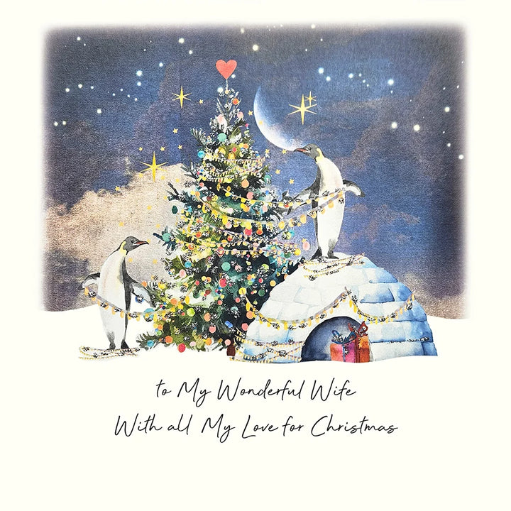 To My Wonderful Wife with All My Love for Christmas Card