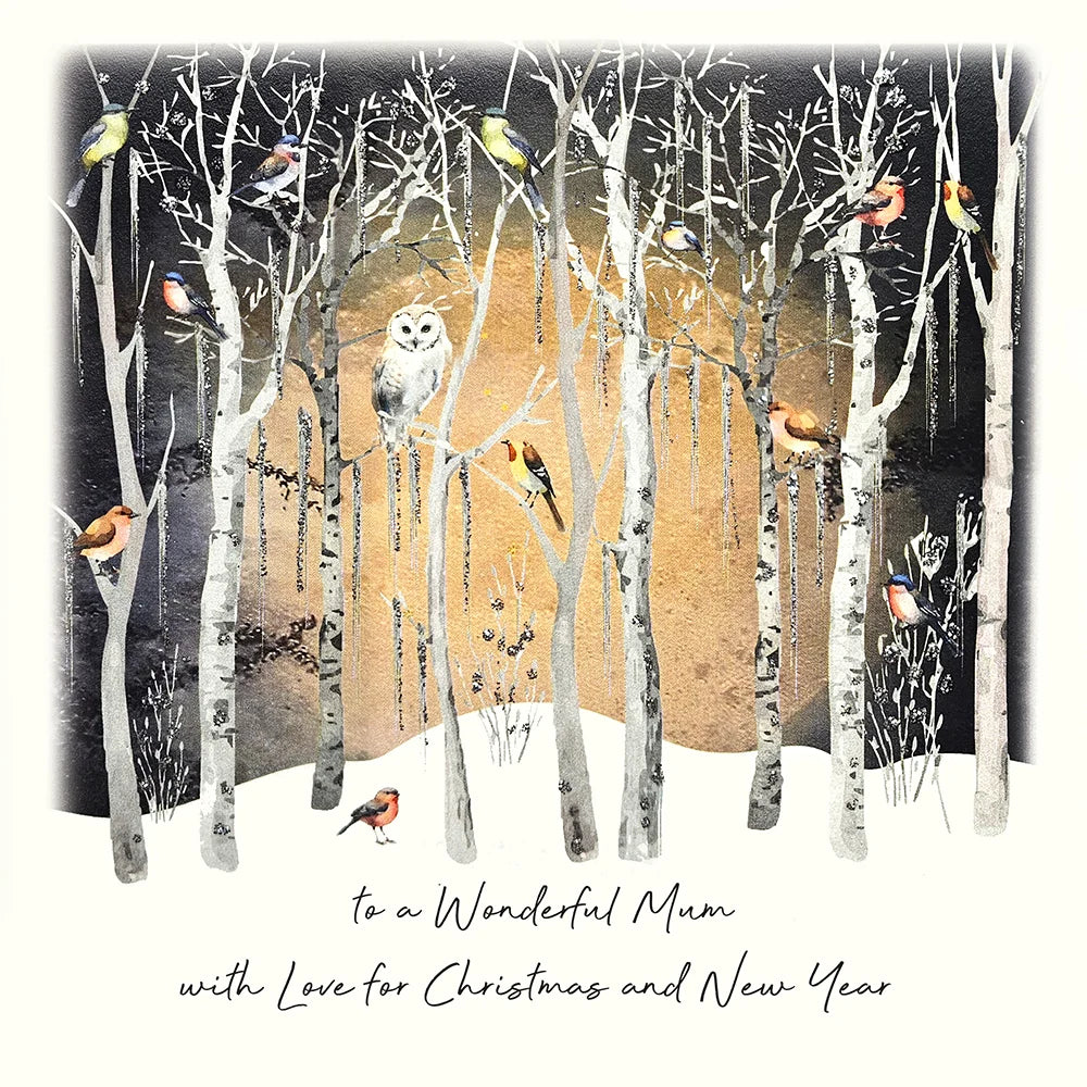 To a Wonderful Mum with Love for Christmas and New Year Card
