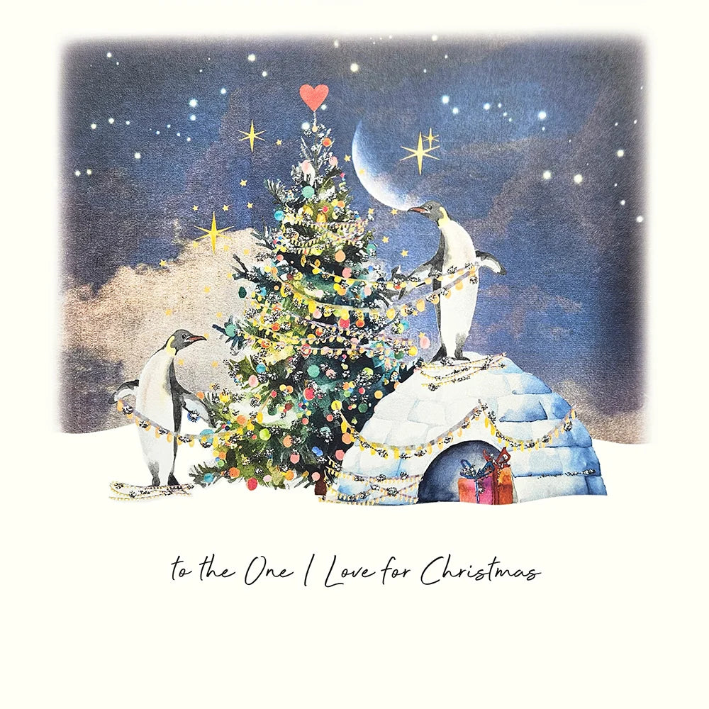 To the One I Love for Christmas Snow Globe Card