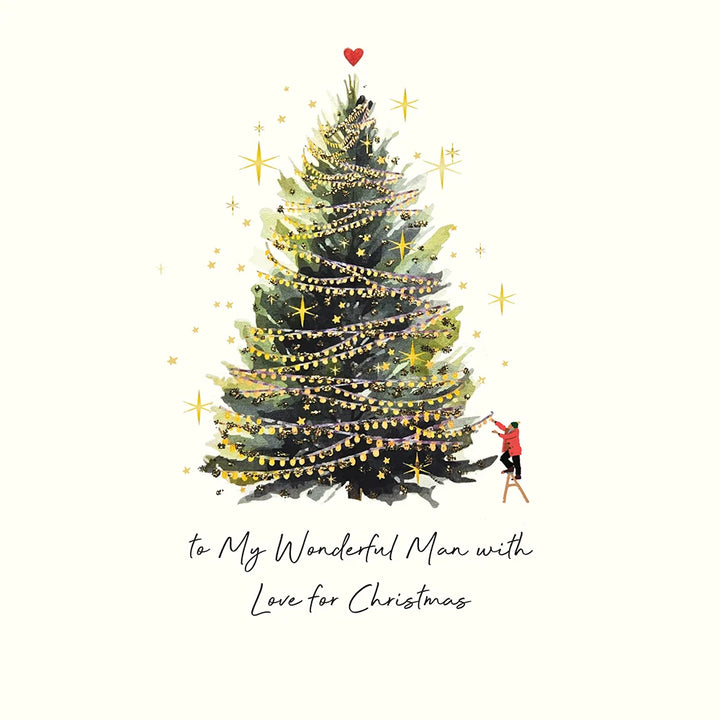 To My Wonderful Man With Love for Christmas Card