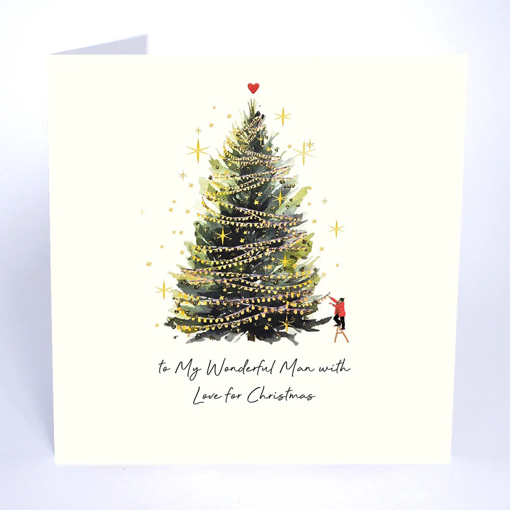 To My Wonderful Man With Love for Christmas Card